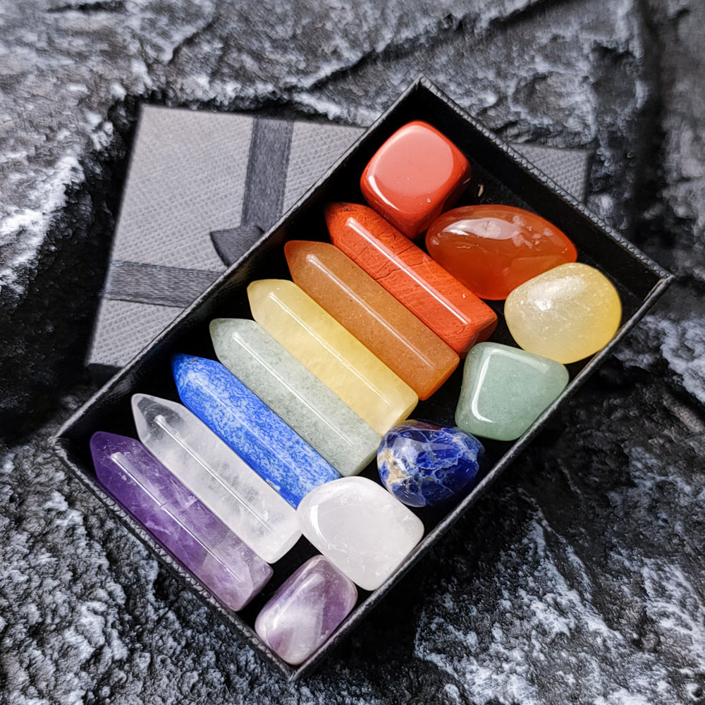 Healing Crystal 7- Piece Combination Gift Box