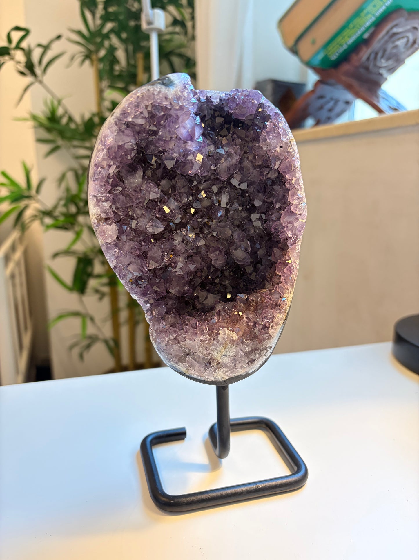 Amethyst Geode Cluster on Stand