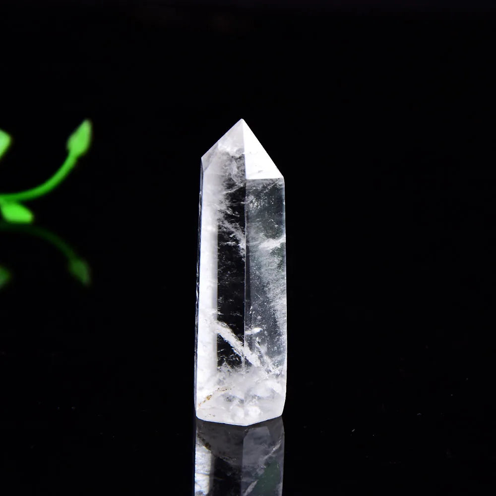 Natural Crystal Clear Quartz Point — Healing Stone Hexagonal Obelisk Wand (50-80mm)