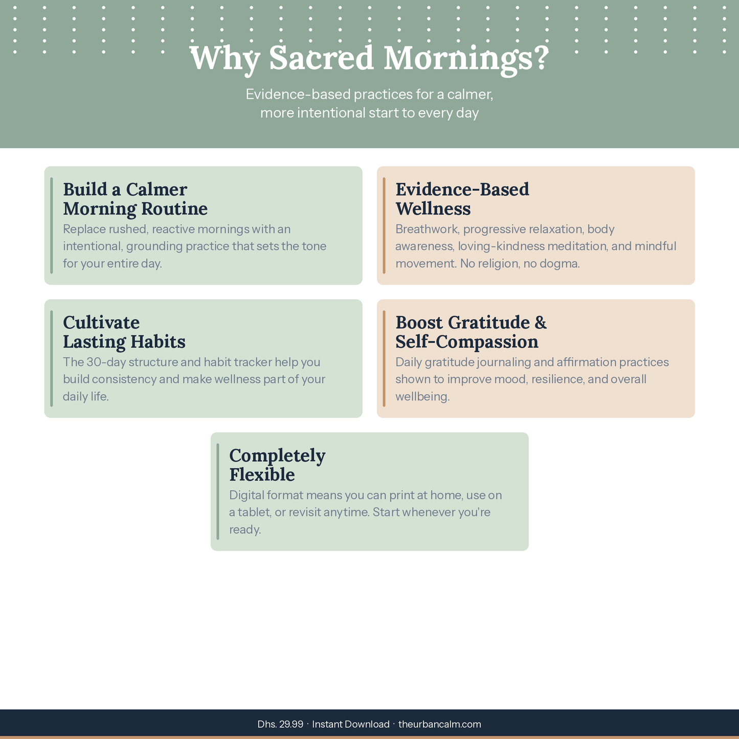 Sacred Mornings - Benefits