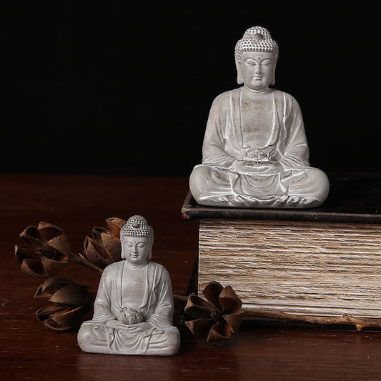 Buddha candle tealight holder white