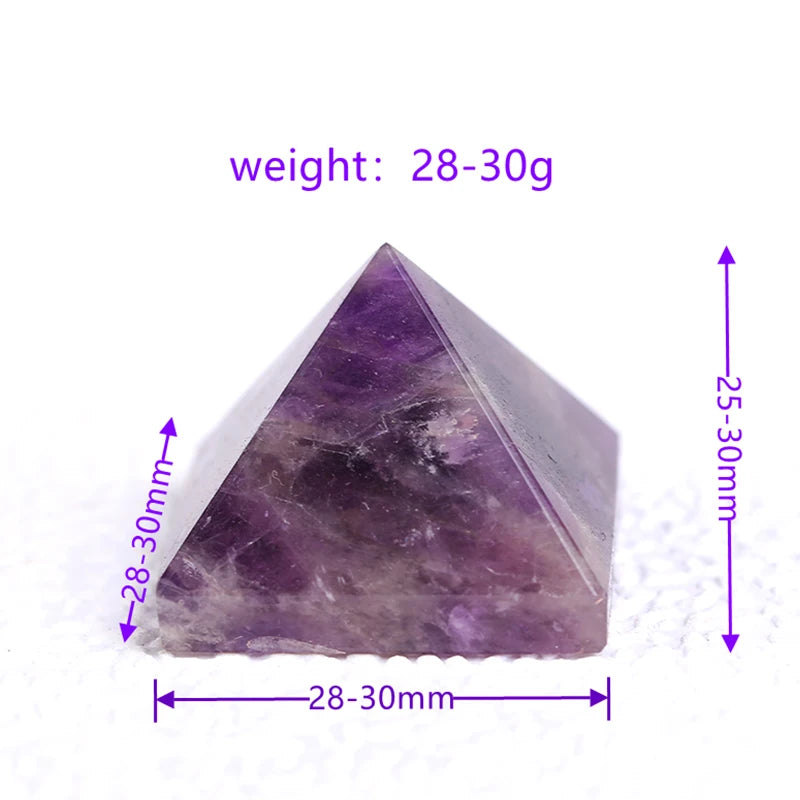 Natural Dream Amethyst Crystal Pyramid — Healing Stone Chakra Energy Home Decor