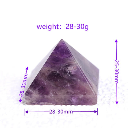 Natural Dream Amethyst Crystal Pyramid — Healing Stone Chakra Energy Home Decor