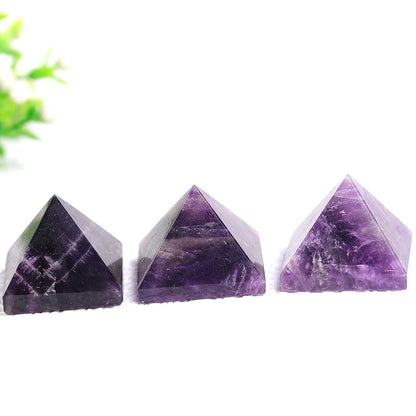 Natural Dream Amethyst Crystal Pyramid — Healing Stone Chakra Energy Home Decor