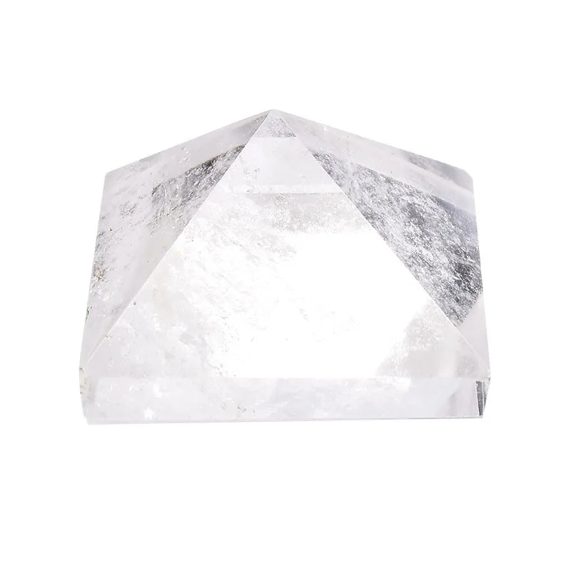 Natural Crystal Clear Quartz Pyramid — Healing Stone Chakra Reiki Tower Home Decor (20-25mm)