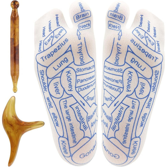 Trigger Point Massage Socks — With 2 Massage Tools