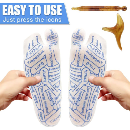 Trigger Point Massage Socks — With 2 Massage Tools