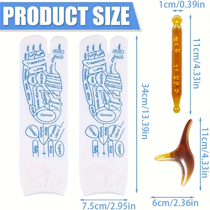 Trigger Point Massage Socks — With 2 Massage Tools