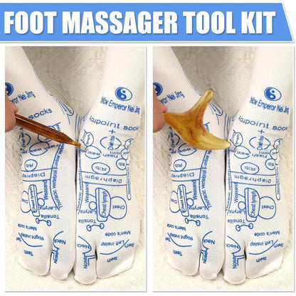 Trigger Point Massage Socks — With 2 Massage Tools