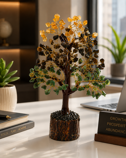 Money Magnet crystal tree styled for office desk and wealth corner decor