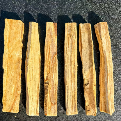 Palo Santo Smudging Set - 6 Natural Sticks with Incense Guidance Card