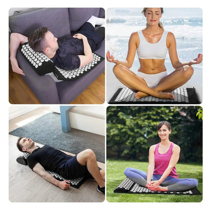 Acupressure Mat & Pillow Set - Stress Relief Massage Kit