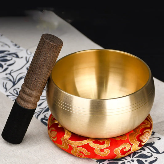 Tibetan Singing Bowl — Brass Meditation & Sound Healing Bowl (13cm)