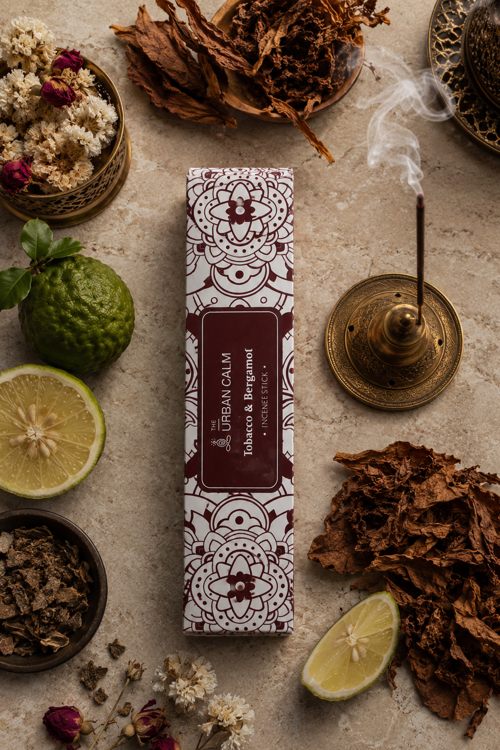 Tobacco & Bergamot Incense Sticks — Premium Aromatherapy Blend